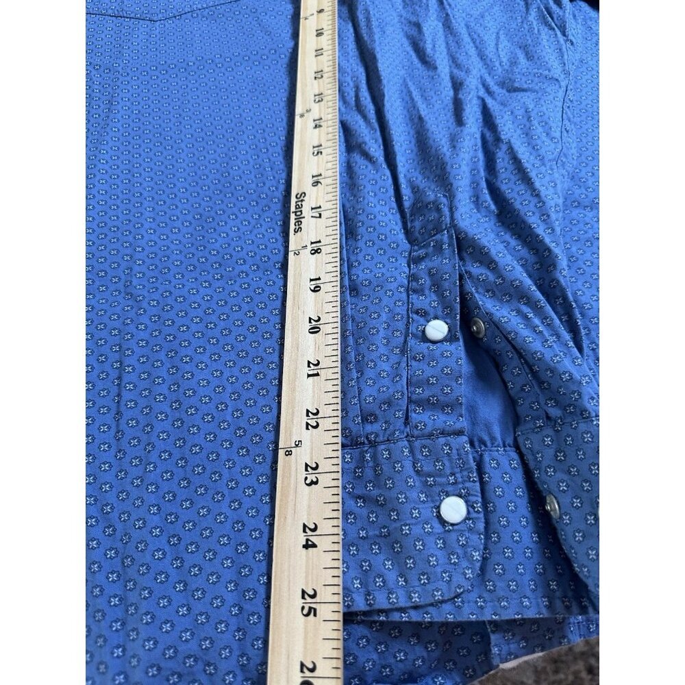 Rafter-C ProFlex45 Western Long Sleeve Pearl Snap - 2XL Blue Cross/X Design - Picture 12 of 12